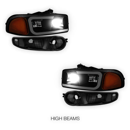GMC Yukon SL / SLE / SLT (2000 - 2006) LED DRL Headlights LH + RH