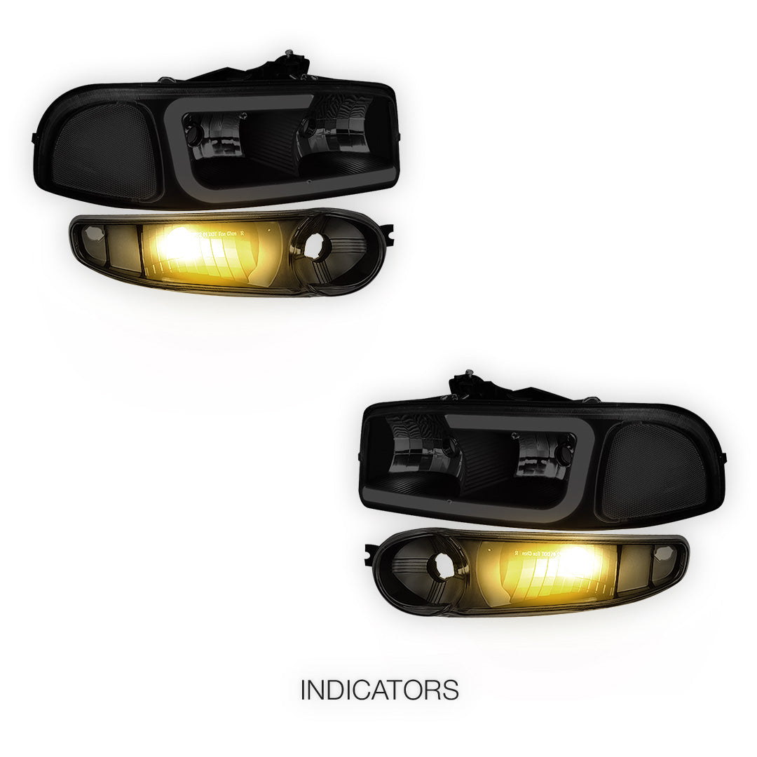 GMC Yukon SL / SLE / SLT (2000 - 2006) LED DRL Headlights LH + RH