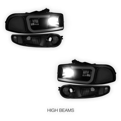 GMC Yukon SL / SLE / SLT (2000 - 2006) LED DRL Headlights LH + RH