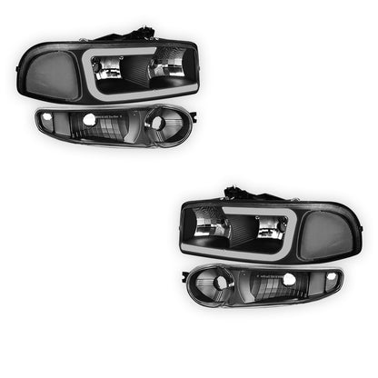 GMC Yukon XL 1500 SLE / SLT (2001 - 2006) LED DRL Headlights LH + RH