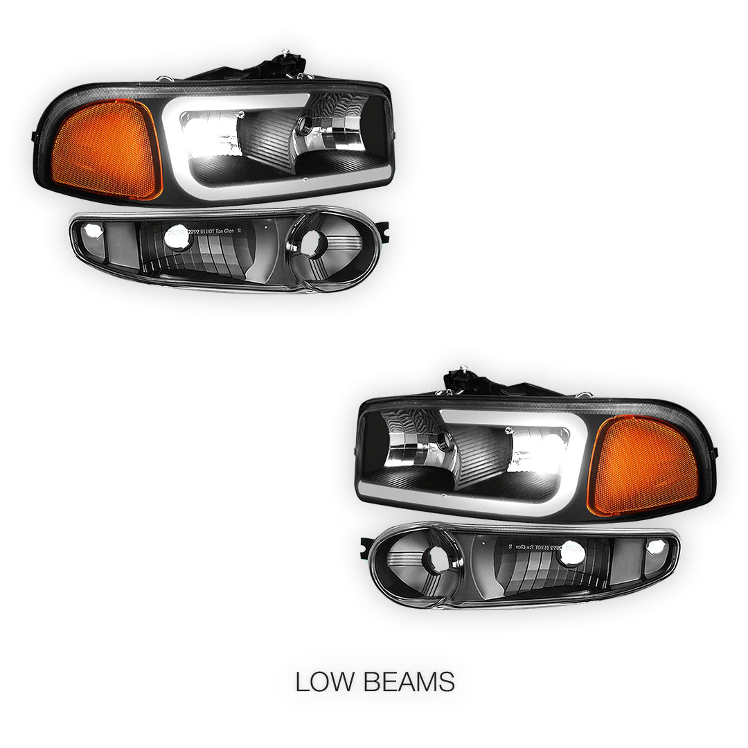GMC Yukon XL 1500 SLE / SLT (2001 - 2006) LED DRL Headlights LH + RH
