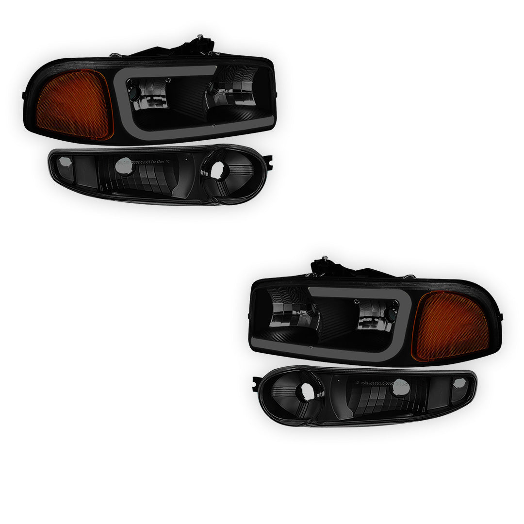 GMC Yukon XL 1500 SLE / SLT (2001 - 2006) LED DRL Headlights LH + RH