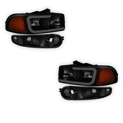 GMC Yukon XL 1500 SLE / SLT (2001 - 2006) LED DRL Headlights LH + RH