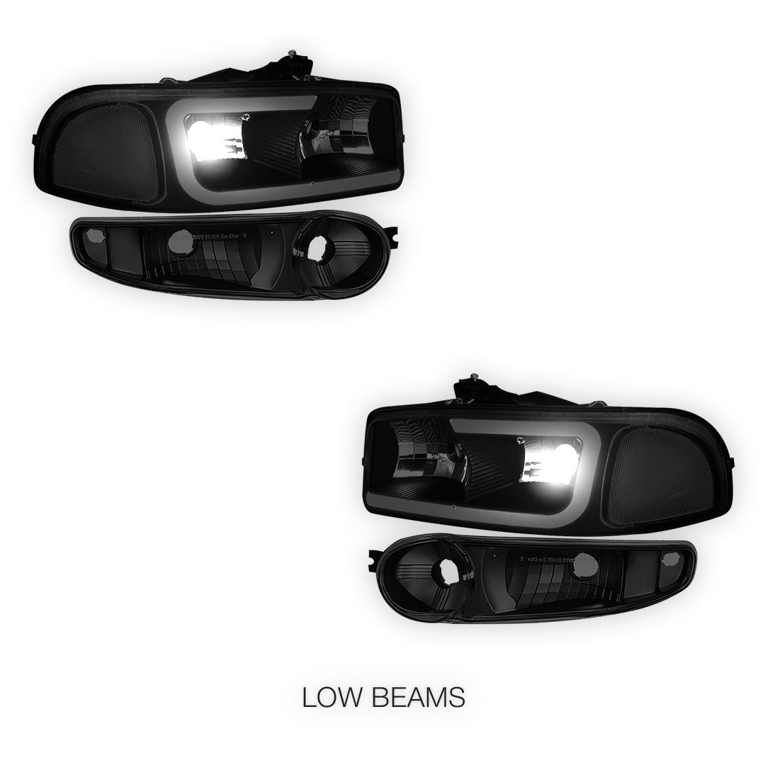 GMC Yukon XL 1500 SLE / SLT (2001 - 2006) LED DRL Headlights LH + RH