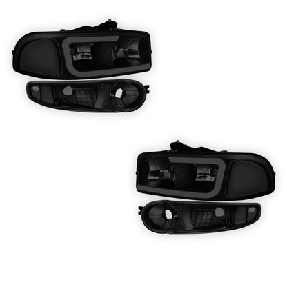 GMC Yukon XL 1500 SLE / SLT (2001 - 2006) LED DRL Headlights LH + RH