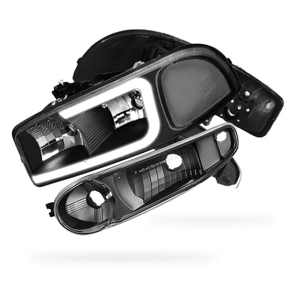 GMC Sierra 1500 SLE / SLE2 / SLT (2002 - 2006) LED DRL Headlights LH + RH