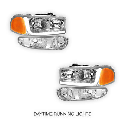 GMC Sierra 1500 Classic (2007) LED DRL Headlights LH + RH