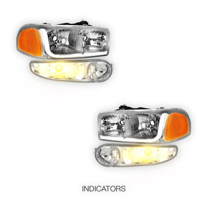 GMC Sierra 1500 Classic (2007) LED DRL Headlights LH + RH
