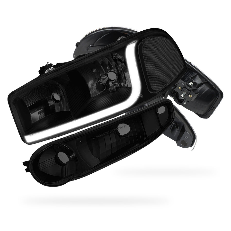 GMC Yukon XL 1500 SLE / SLT (2001 - 2006) LED DRL Headlights LH + RH