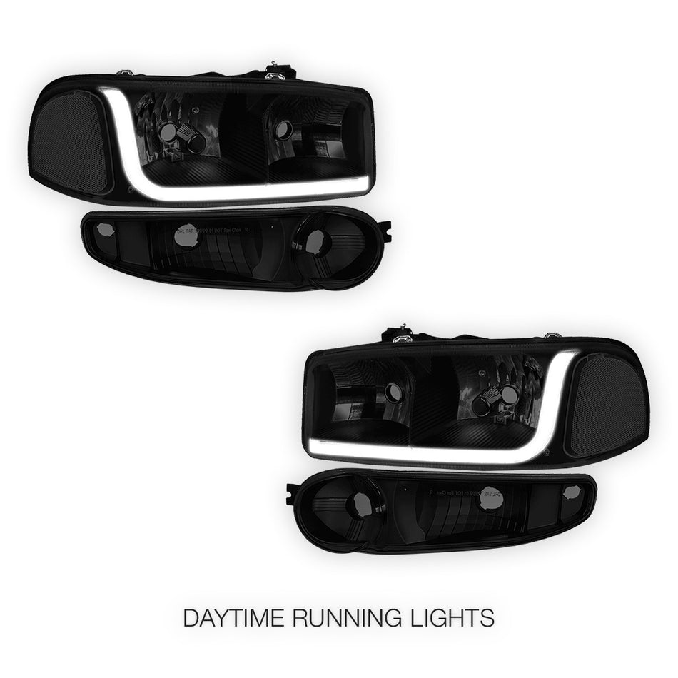 GMC Yukon XL 1500 SLE / SLT (2001 - 2006) LED DRL Headlights LH + RH