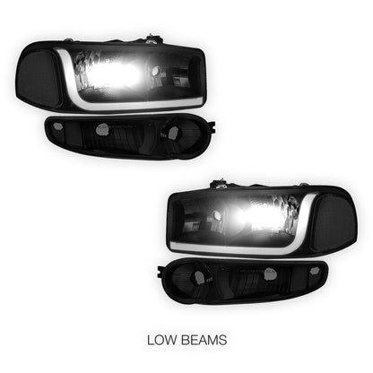 GMC Yukon XL 1500 SLE / SLT (2001 - 2006) LED DRL Headlights LH + RH