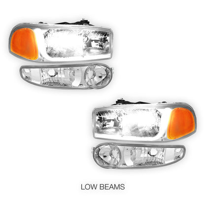 GMC Yukon XL 1500 SLE / SLT (2001 - 2006) LED DRL Headlights LH + RH