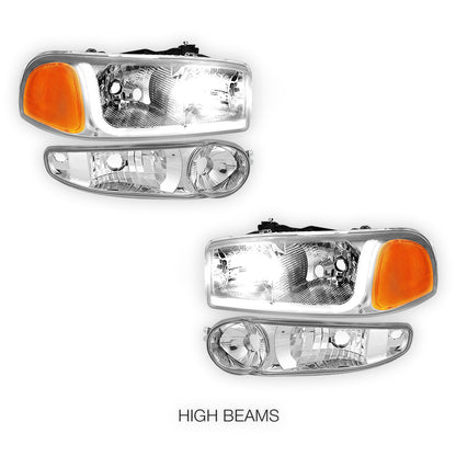GMC Yukon XL 1500 SLE / SLT (2001 - 2006) LED DRL Headlights LH + RH