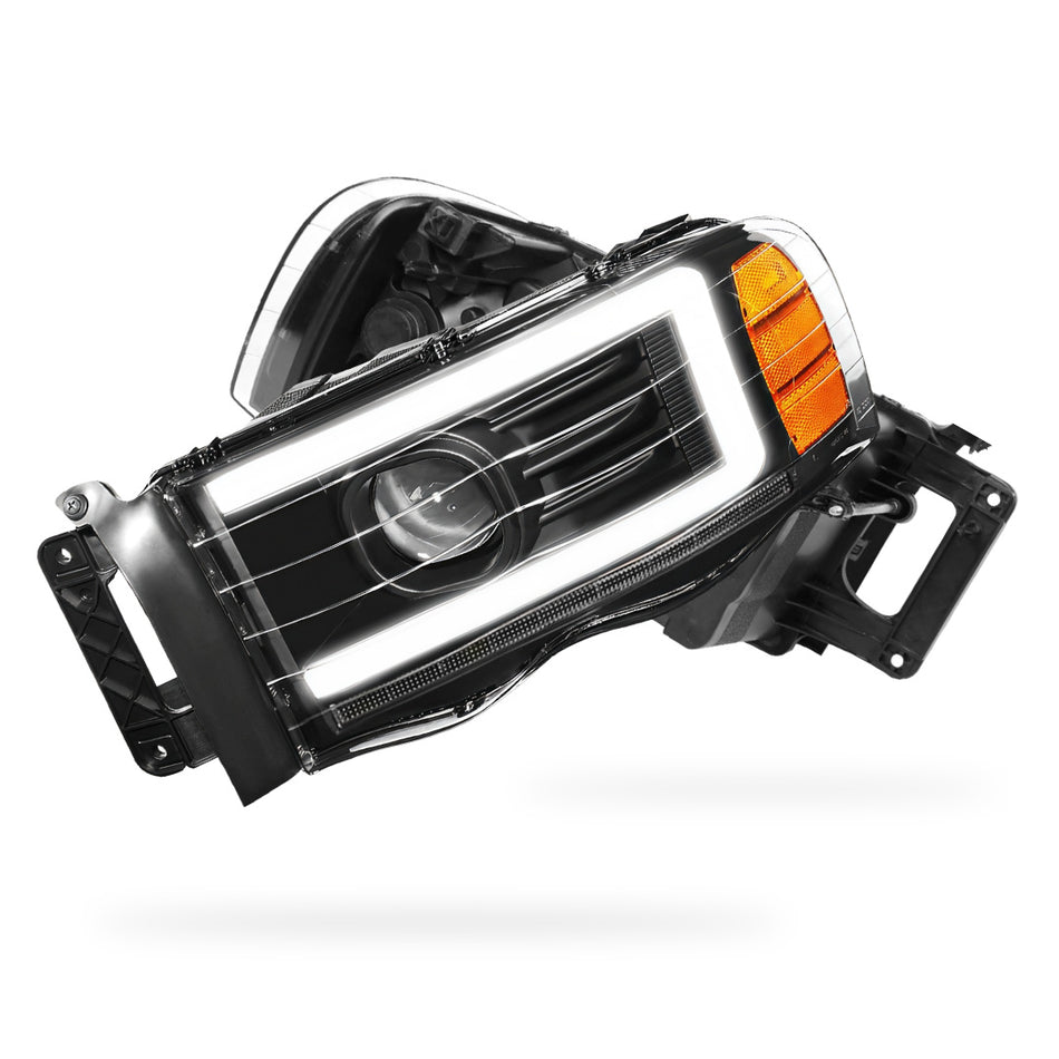 Dodge RAM 2500 (2002 - 2005) LED DRL Sequential Turn Signal Projector Headlights LH + RH