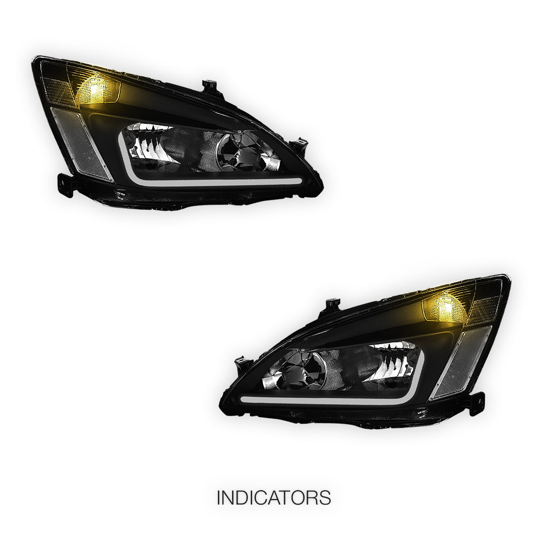 Honda Accord 7th Gen. (2003 - 2007) Corner LED DRL Headlights LH + RH