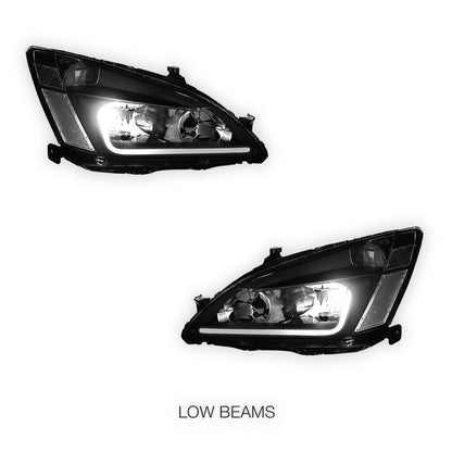 Honda Accord 7th Gen. (2003 - 2007) Corner LED DRL Headlights LH + RH