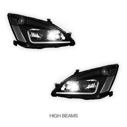 Honda Accord 7th Gen. (2003 - 2007) Corner LED DRL Headlights LH + RH