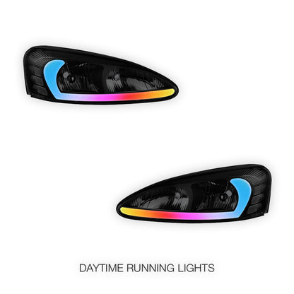 Pontiac Grand Prix (2004 - 2008) RGB Sequential Startup LED DRL Headlights LH + RH
