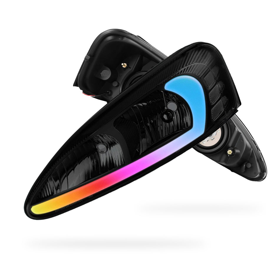 Pontiac Grand Prix (2004 - 2008) RGB Sequential Startup LED DRL Headlights LH + RH