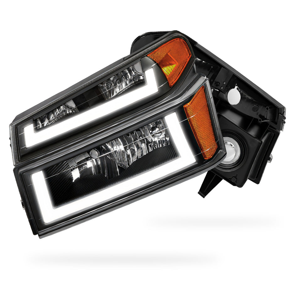 GMC Canyon SL / SLE / SLT (2004 - 2012) LED DRL Headlights LH + RH