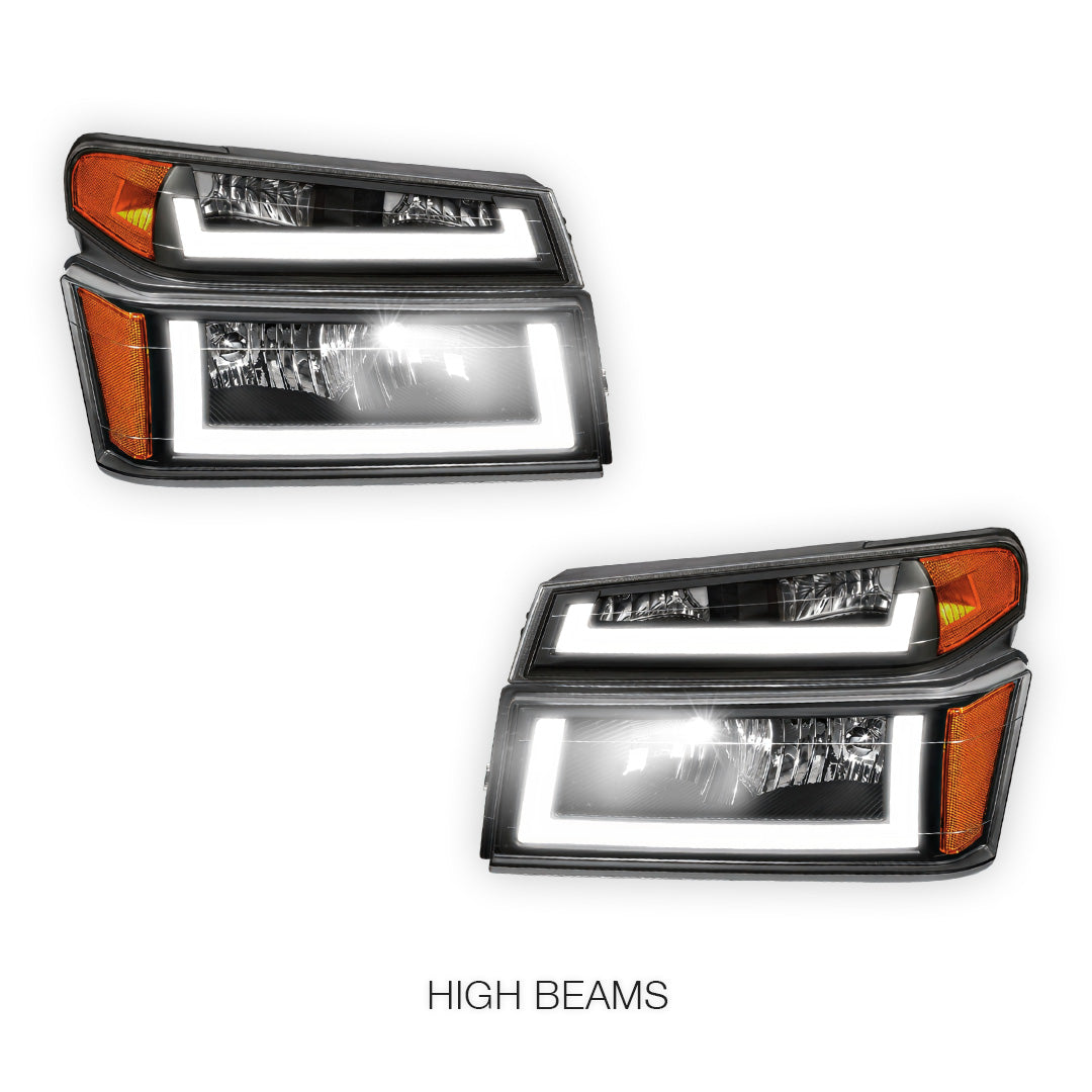 GMC Canyon SL / SLE / SLT (2004 - 2012) LED DRL Headlights LH + RH