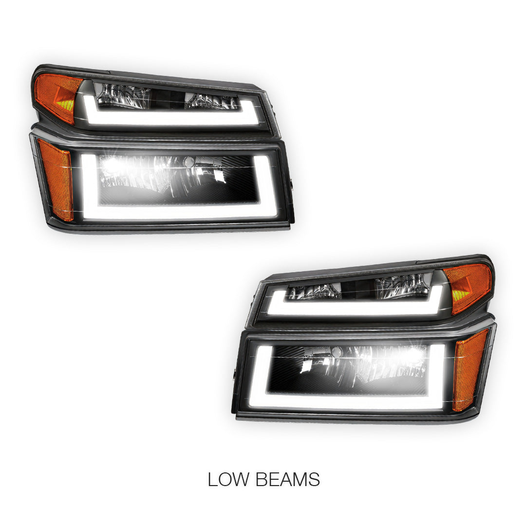 GMC Canyon SL / SLE / SLT (2004 - 2012) LED DRL Headlights LH + RH