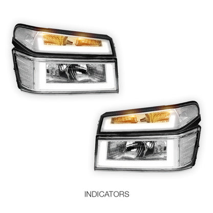 GMC Canyon SL / SLE / SLT (2004 - 2012) LED DRL Headlights LH + RH