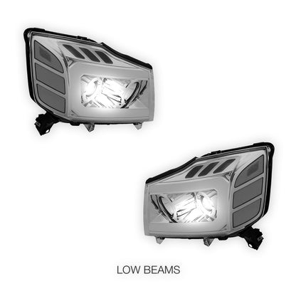 Nissan Armada (2005 - 2007) LED DRL Turn Signal Projector Headlights LH + RH