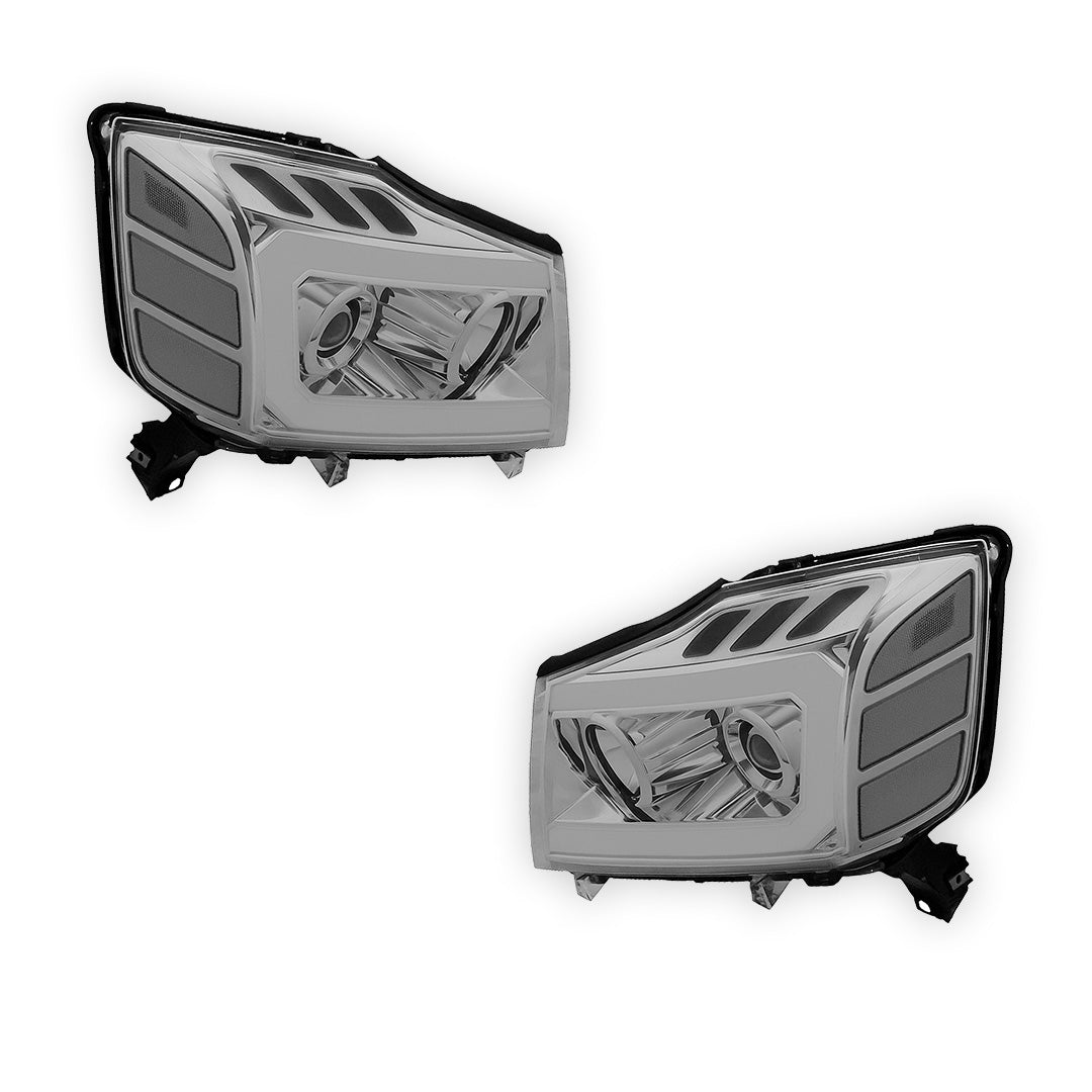 Nissan Armada (2005 - 2007) LED DRL Turn Signal Projector Headlights LH + RH