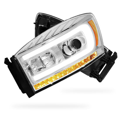 Dodge RAM 1500 (2006 - 2008) LED DRL Sequential Signal Projector Headlights LH + RH
