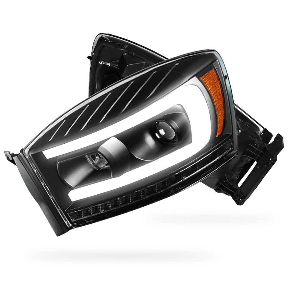 Dodge RAM 2500 (2006 - 2009) LED DRL Sequential Signal Projector Headlights LH + RH