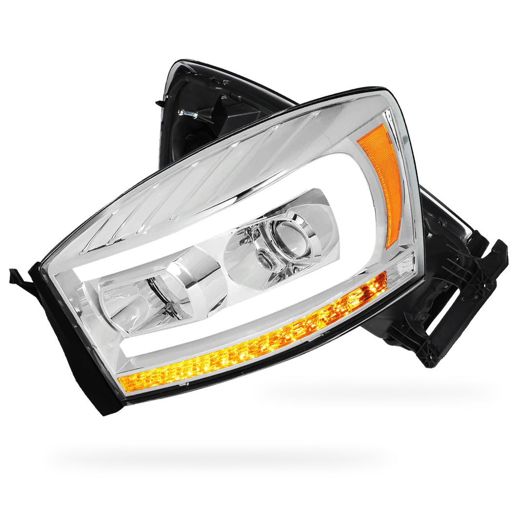 Dodge RAM 2500 (2006 - 2009) LED DRL Sequential Signal Projector Headlights LH + RH