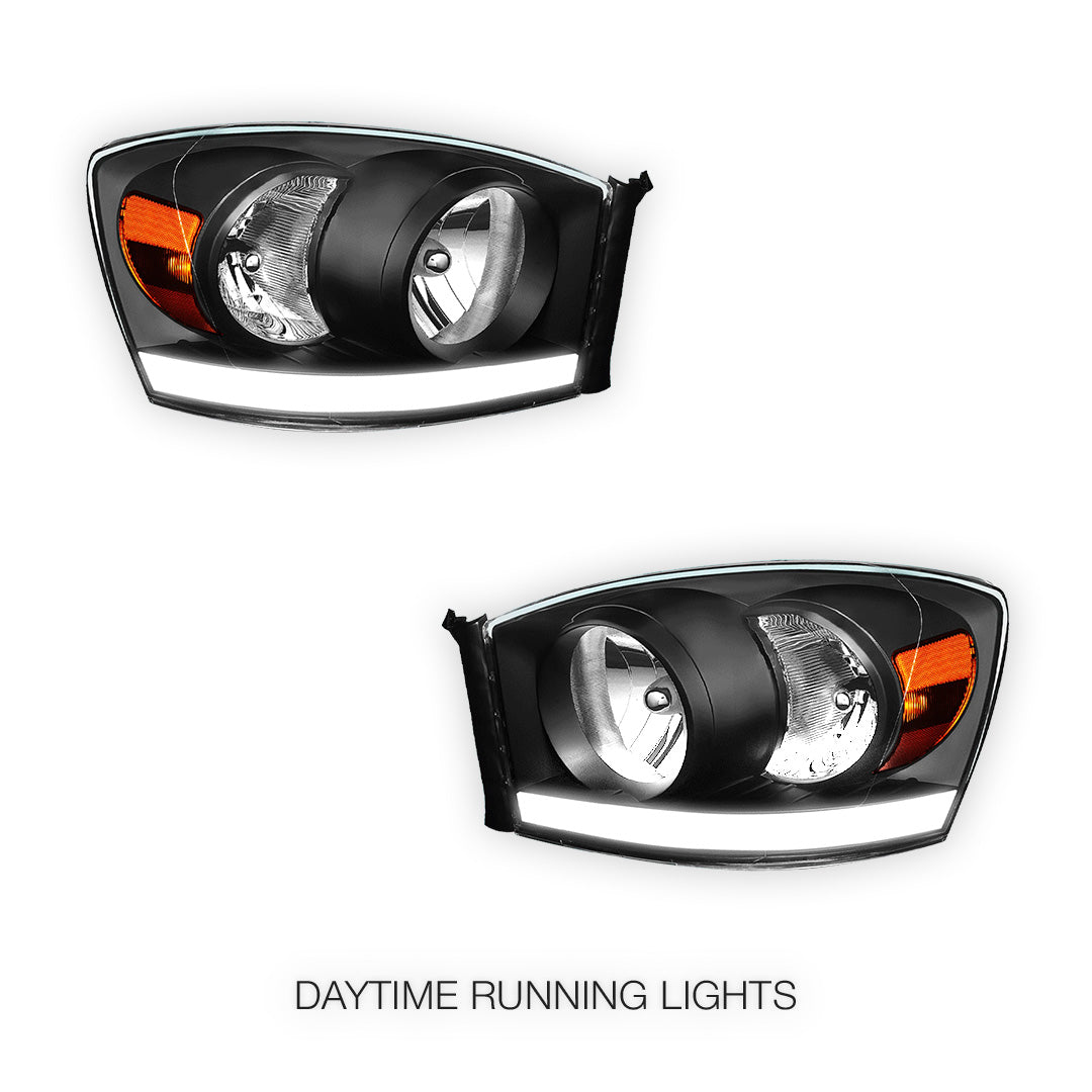 Dodge RAM 1500 (2006 - 2008) LED DRL Corner Headlights LH + RH