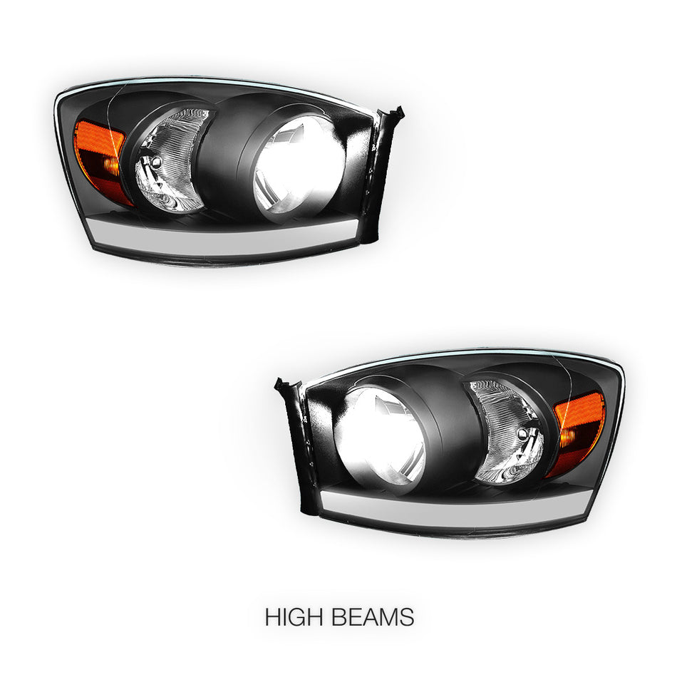 Dodge RAM 1500 (2006 - 2008) LED DRL Corner Headlights LH + RH