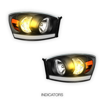 Dodge RAM 1500 (2006 - 2008) LED DRL Corner Headlights LH + RH