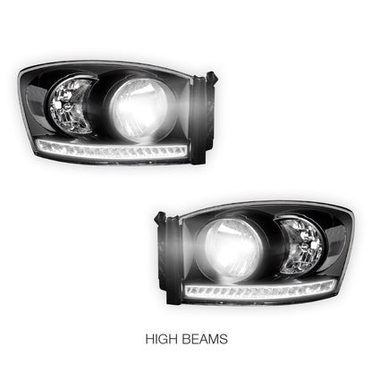 Dodge RAM 1500 (2006 - 2008) LED DRL Strip Front Driving Headlights LH + RH