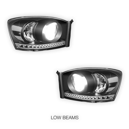 Dodge RAM 3500 (2006 - 2009) LED DRL Strip Front Driving Headlights LH + RH