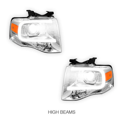 Ford Expedition (2007 - 2014) 3D LED DRL Projector Headlights LH + RH