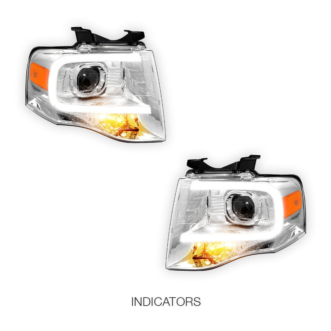 Ford Expedition (2007 - 2014) 3D LED DRL Projector Headlights LH + RH