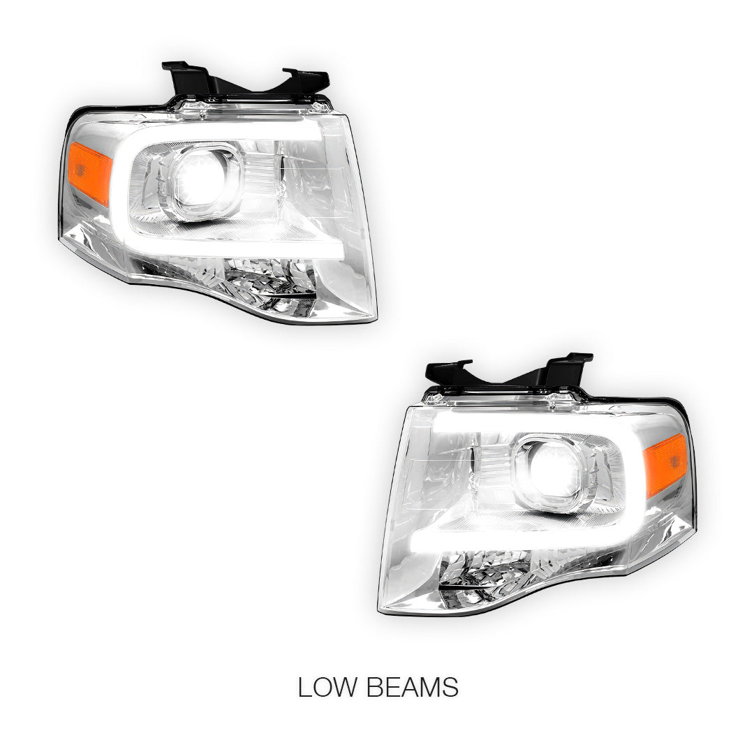 Ford Expedition (2007 - 2014) 3D LED DRL Projector Headlights LH + RH