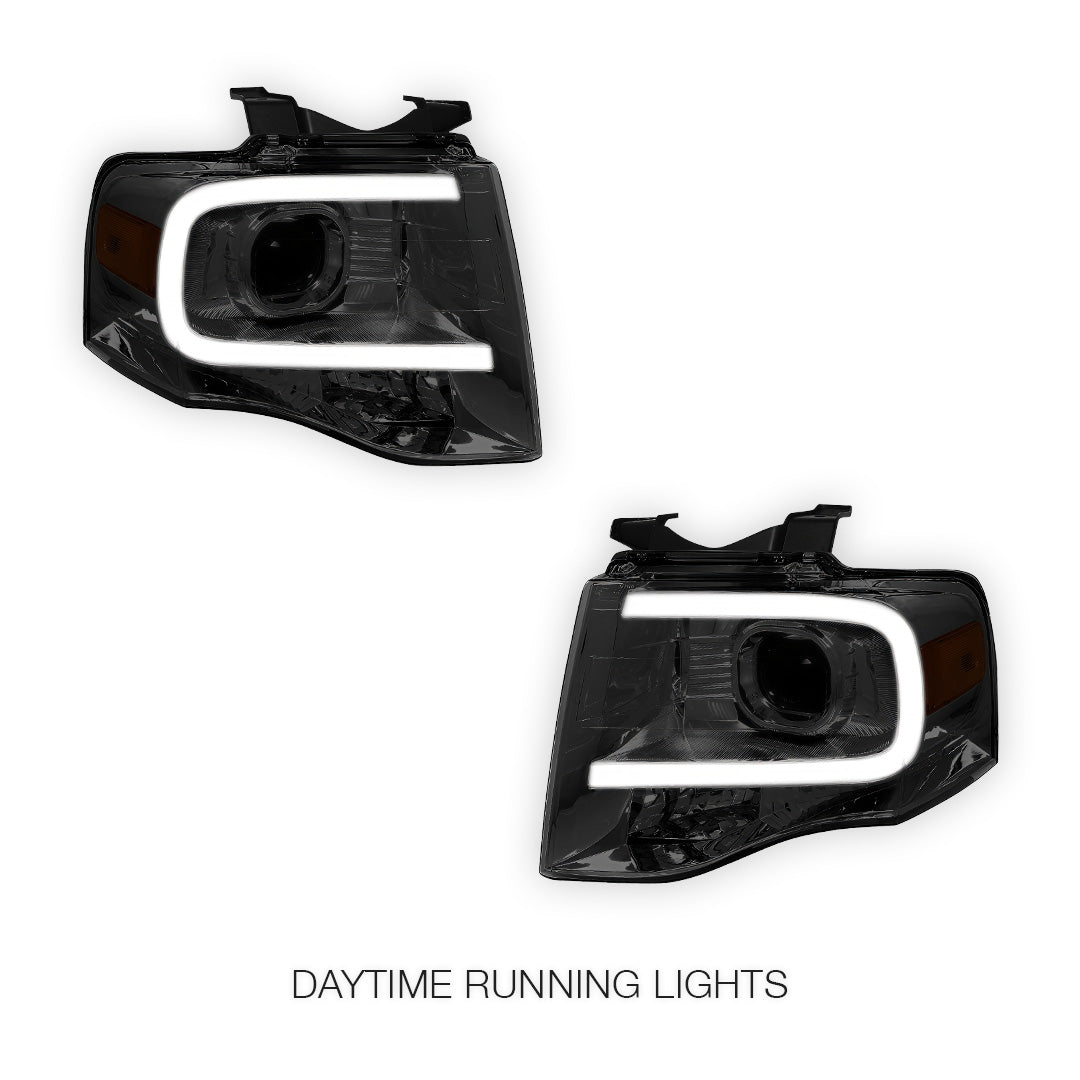 Ford Expedition (2007 - 2014) 3D LED DRL Projector Headlights LH + RH