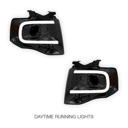 Ford Expedition (2007 - 2014) 3D LED DRL Projector Headlights LH + RH
