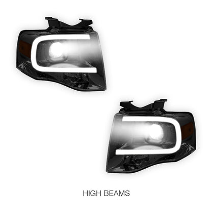 Ford Expedition (2007 - 2014) 3D LED DRL Projector Headlights LH + RH