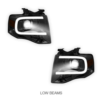Ford Expedition (2007 - 2014) 3D LED DRL Projector Headlights LH + RH