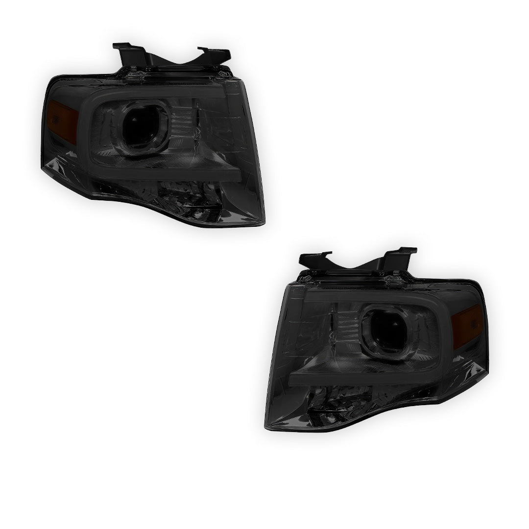 Ford Expedition (2007 - 2014) 3D LED DRL Projector Headlights LH + RH