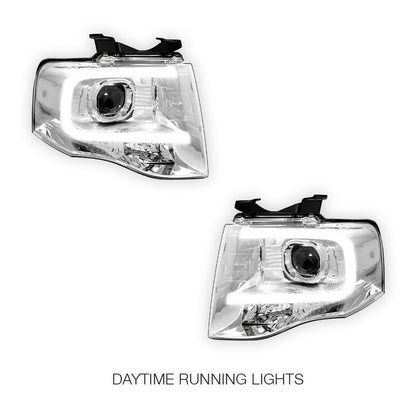 Ford Expedition (2007 - 2014) 3D LED DRL Projector Headlights LH + RH