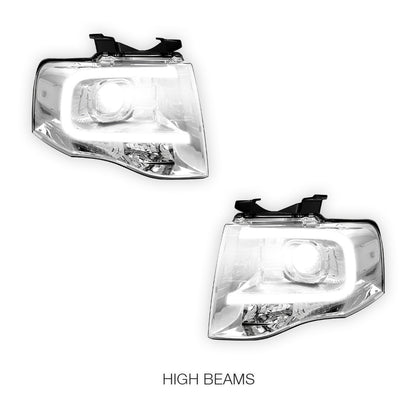 Ford Expedition (2007 - 2014) 3D LED DRL Projector Headlights LH + RH