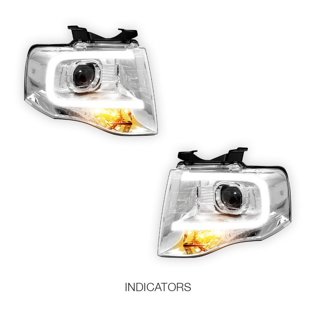 Ford Expedition (2007 - 2014) 3D LED DRL Projector Headlights LH + RH
