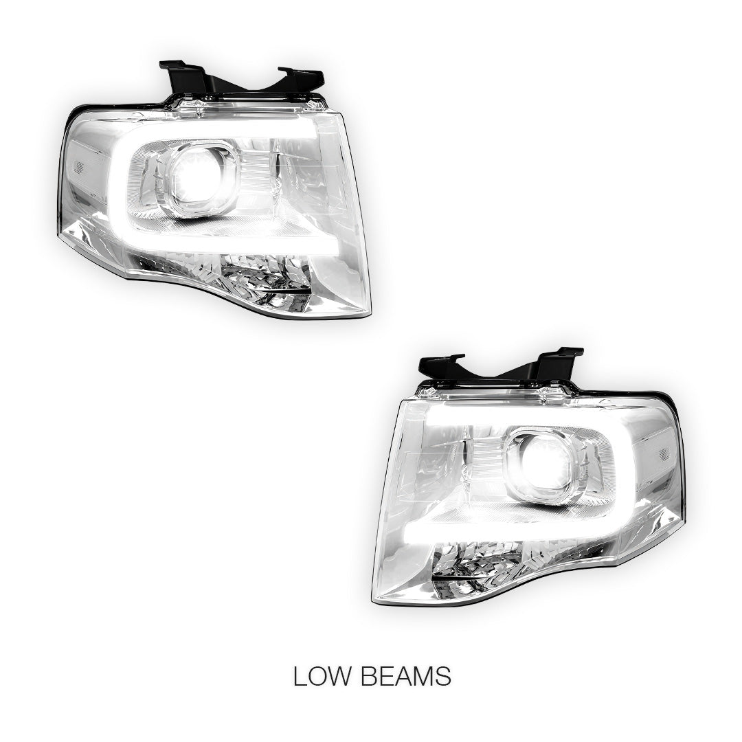 Ford Expedition (2007 - 2014) 3D LED DRL Projector Headlights LH + RH