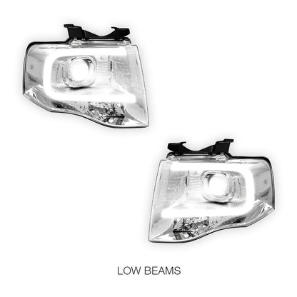 Ford Expedition (2007 - 2014) 3D LED DRL Projector Headlights LH + RH